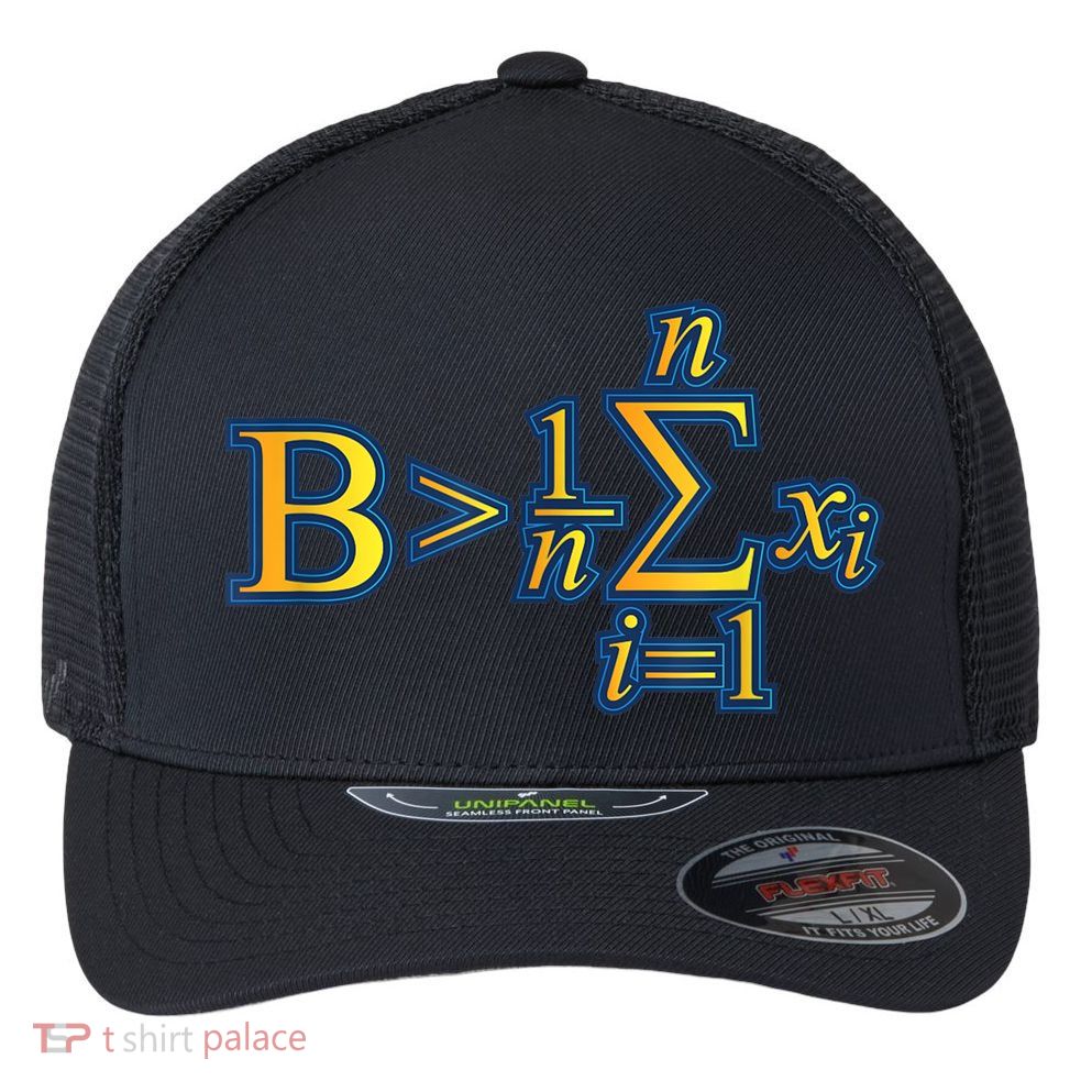 Be Greater Than Average Math Quotes Flexfit Unipanel Trucker Cap