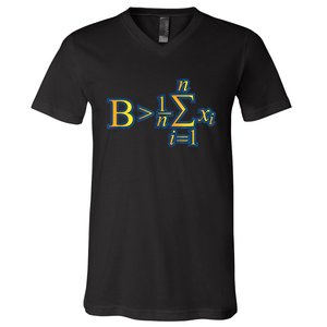 Be Greater Than Average Math Quotes V-Neck T-Shirt