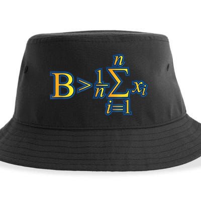 Be Greater Than Average Math Quotes Sustainable Bucket Hat