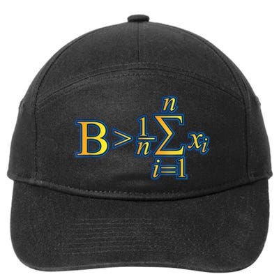 Be Greater Than Average Math Quotes 7-Panel Snapback Hat