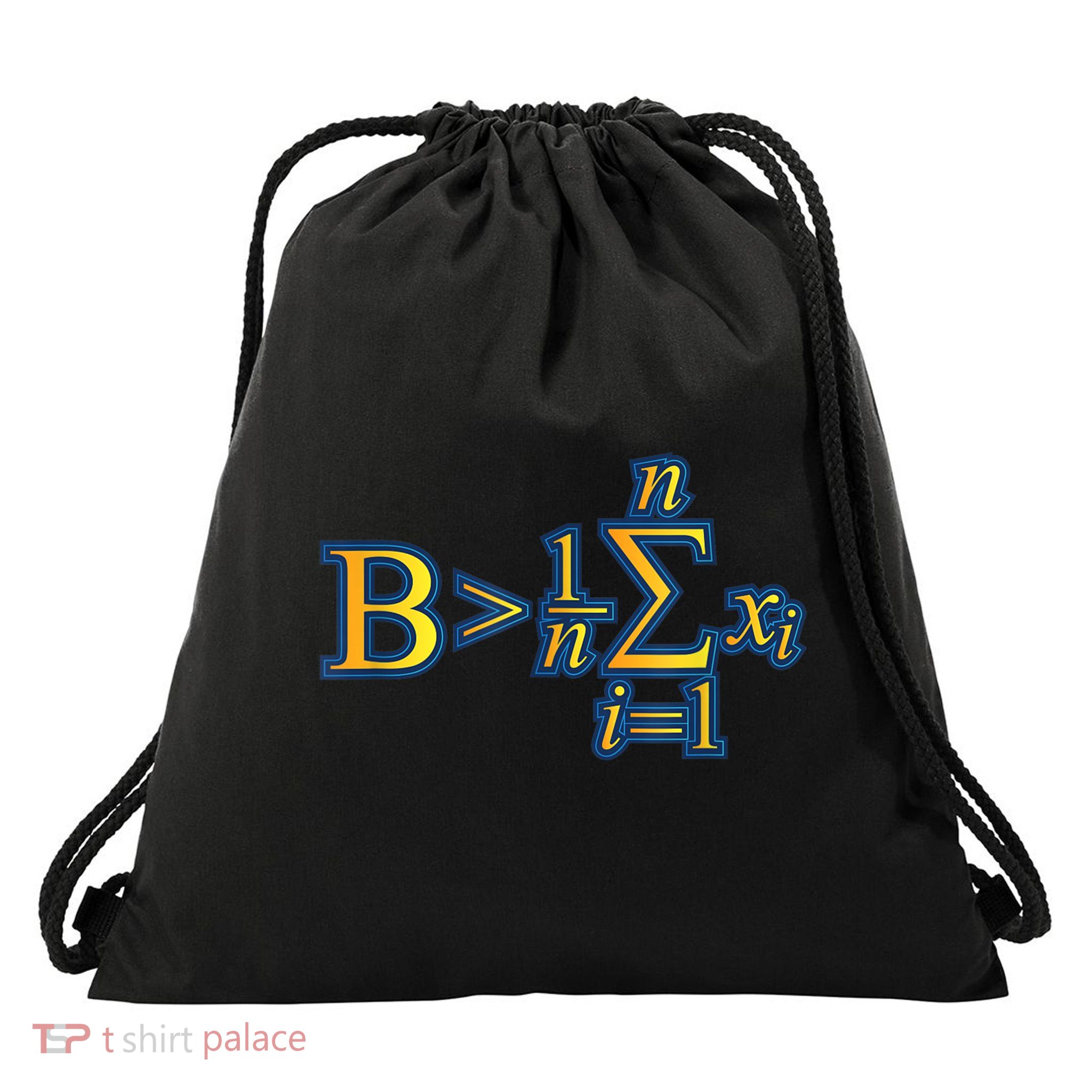Be Greater Than Average Math Quotes Drawstring Bag