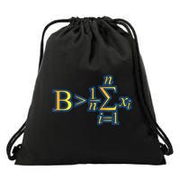 Be Greater Than Average Math Quotes Drawstring Bag