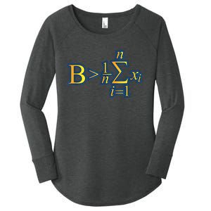 Be Greater Than Average Math Quotes Women's Perfect Tri Tunic Long Sleeve Shirt