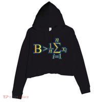 Be Greater Than Average Math Quotes Crop Fleece Hoodie