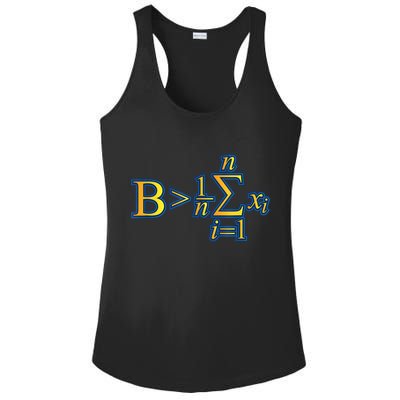 Be Greater Than Average Math Quotes Ladies PosiCharge Competitor Racerback Tank