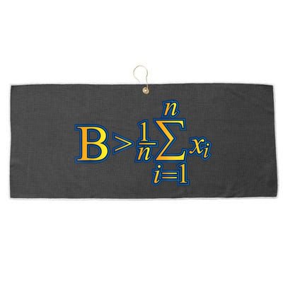 Be Greater Than Average Math Quotes Large Microfiber Waffle Golf Towel
