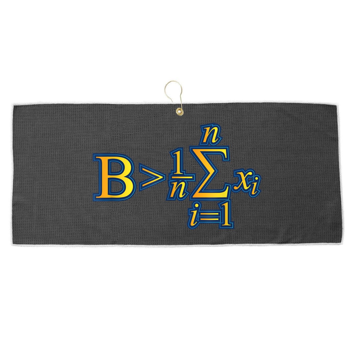Be Greater Than Average Math Quotes Large Microfiber Waffle Golf Towel
