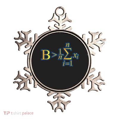 Be Greater Than Average Math Quotes Metallic Star Ornament