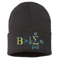 Be Greater Than Average Math Quotes Sustainable Knit Beanie