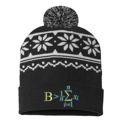 Be Greater Than Average Math Quotes USA-Made Snowflake Beanie