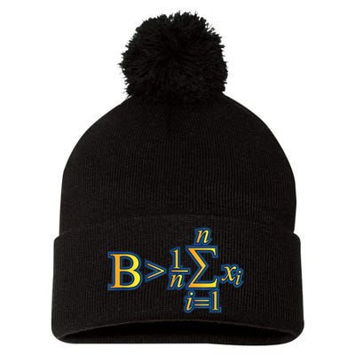 Be Greater Than Average Math Quotes Pom Pom 12in Knit Beanie