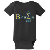 Be Greater Than Average Math Quotes Baby Bodysuit