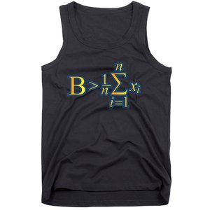 Be Greater Than Average Math Quotes Tank Top