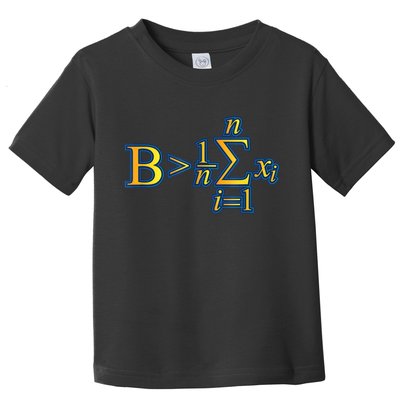 Be Greater Than Average Math Quotes Toddler T-Shirt