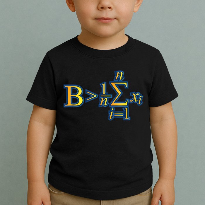 Be Greater Than Average Math Quotes Toddler T-Shirt