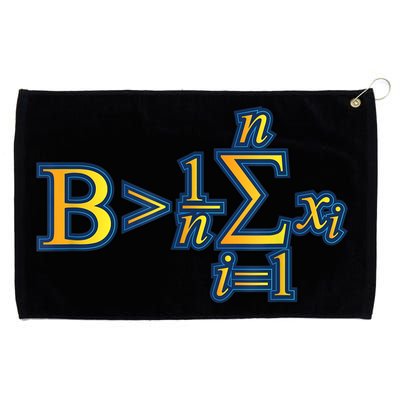 Be Greater Than Average Math Quotes Grommeted Golf Towel