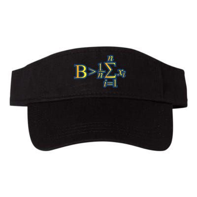 Be Greater Than Average Math Quotes Valucap Bio-Washed Visor