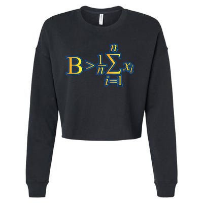 Be Greater Than Average Math Quotes Cropped Pullover Crew