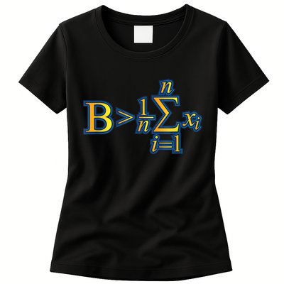 Be Greater Than Average Math Quotes Womens T-Shirt