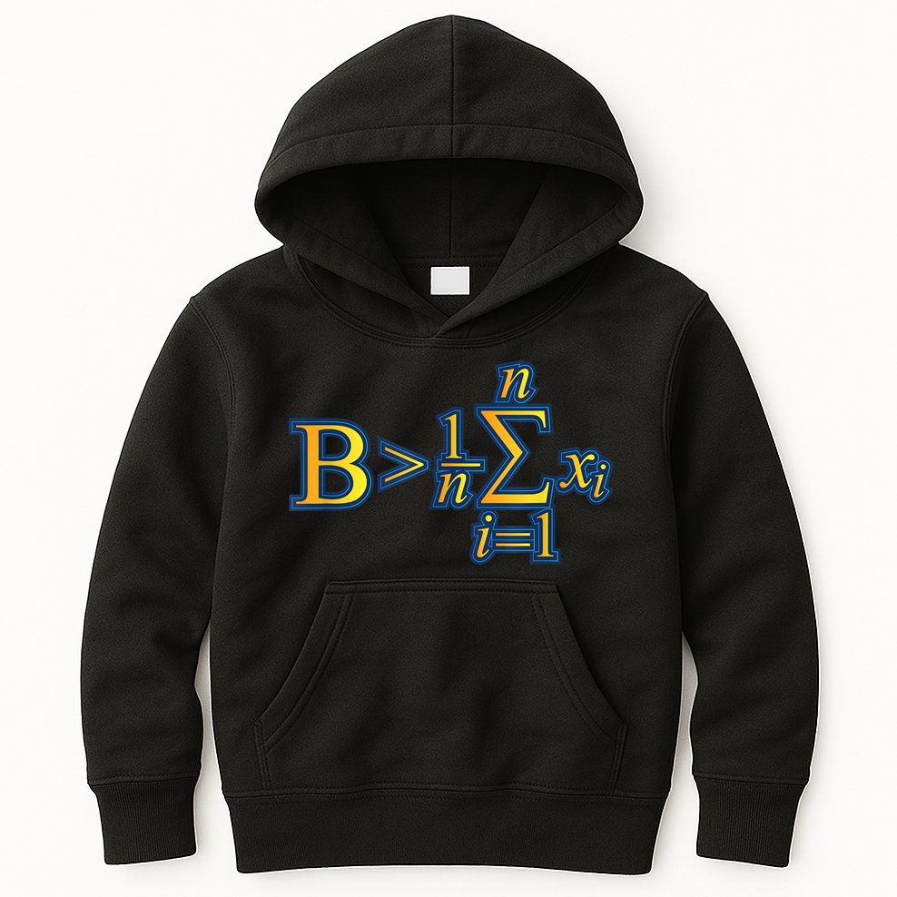 Be Greater Than Average Math Quotes Kids Hoodie