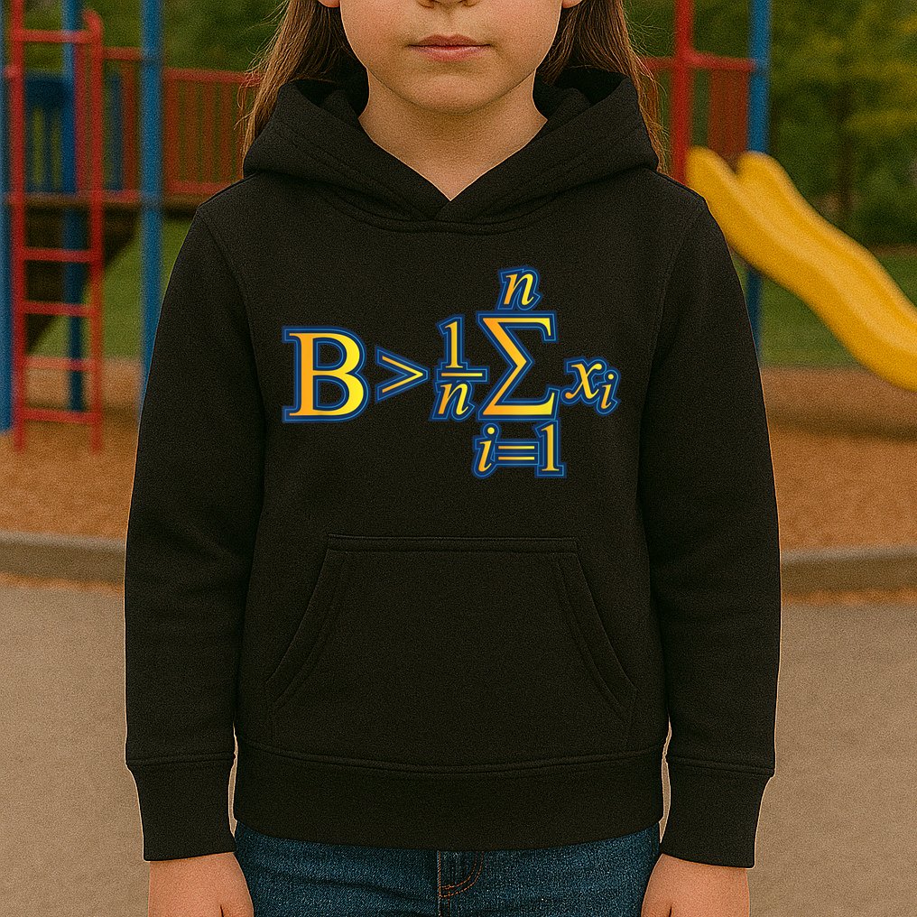 Be Greater Than Average Math Quotes Kids Hoodie