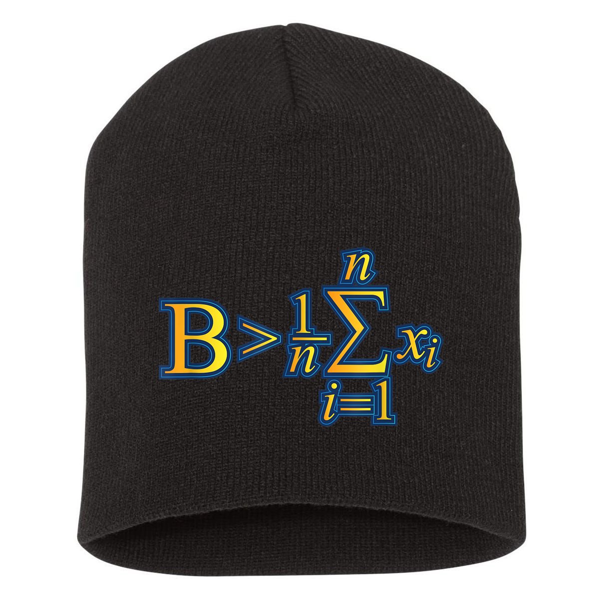 Be Greater Than Average Math Quotes Short Acrylic Beanie