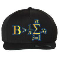 Be Greater Than Average Math Quotes Wool Snapback Cap