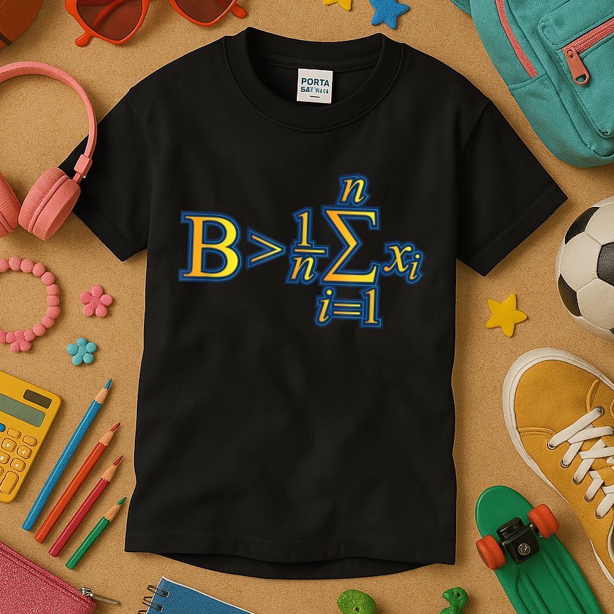 Be Greater Than Average Math Quotes Kids T-Shirt