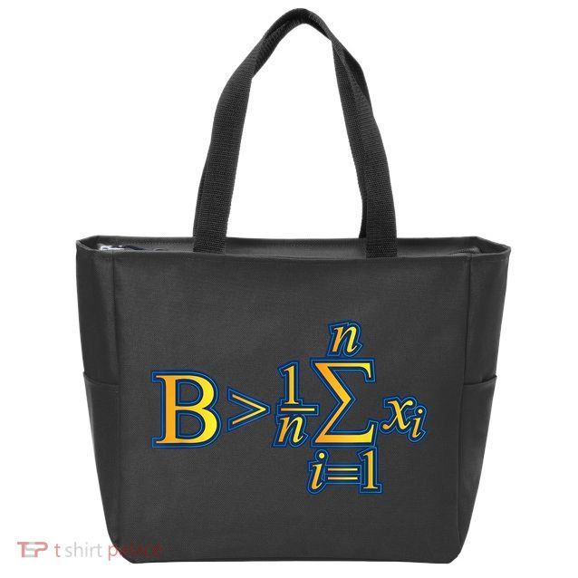 Be Greater Than Average Math Quotes Zip Tote Bag