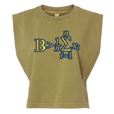 Be Greater Than Average Math Quotes Garment-Dyed Women's Muscle Tee
