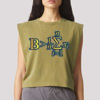 Be Greater Than Average Math Quotes Garment-Dyed Women's Muscle Tee