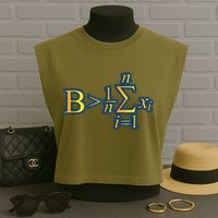 Be Greater Than Average Math Quotes Garment-Dyed Women's Muscle Tee