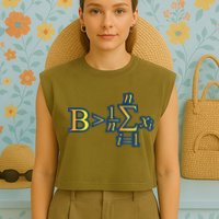 Be Greater Than Average Math Quotes Garment-Dyed Women's Muscle Tee