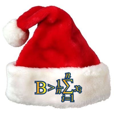 Be Greater Than Average Math Quotes Premium Christmas Santa Hat