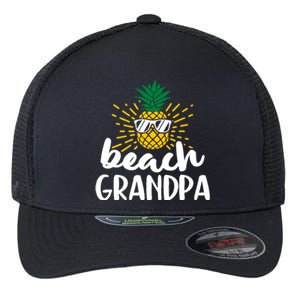 Beach Grandpa Tropical Summer Vacation Beach Pineapple Gift Flexfit Unipanel Trucker Cap