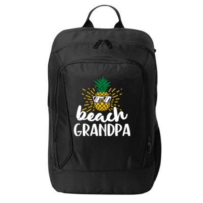 Beach Grandpa Tropical Summer Vacation Beach Pineapple Gift City Backpack