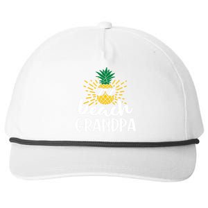 Beach Grandpa Tropical Summer Vacation Beach Pineapple Gift Snapback Five-Panel Rope Hat