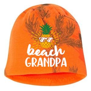 Beach Grandpa Tropical Summer Vacation Beach Pineapple Gift Kati - Camo Knit Beanie