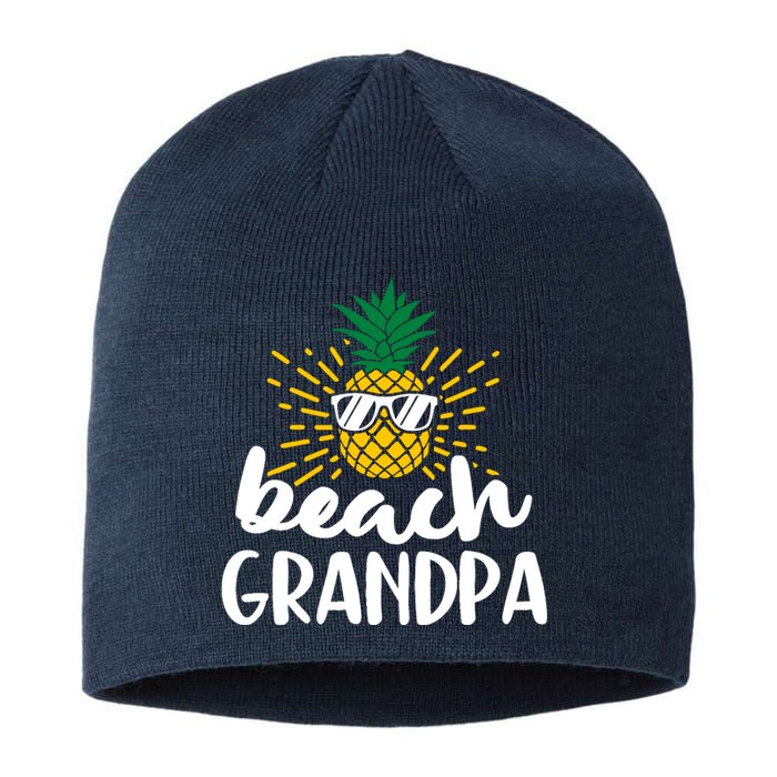 Beach Grandpa Tropical Summer Vacation Beach Pineapple Gift Sustainable Beanie