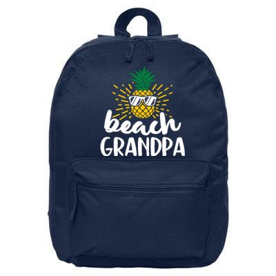 Beach Grandpa Tropical Summer Vacation Beach Pineapple Gift 16 in Basic Backpack