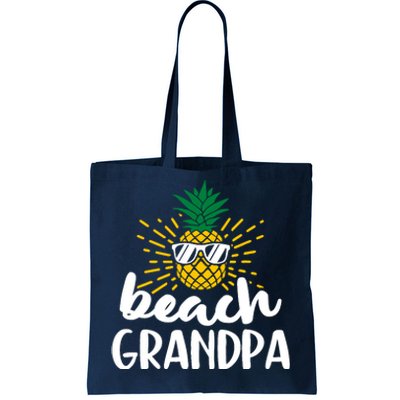 Beach Grandpa Tropical Summer Vacation Beach Pineapple Gift Tote Bag