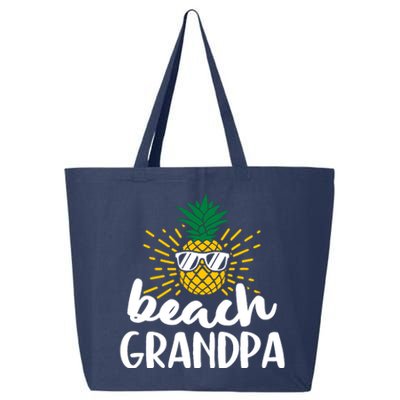 Beach Grandpa Tropical Summer Vacation Beach Pineapple Gift 25L Jumbo Tote