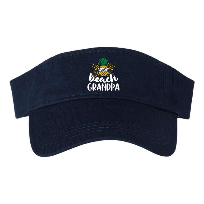 Beach Grandpa Tropical Summer Vacation Beach Pineapple Gift Valucap Bio-Washed Visor