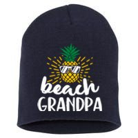 Beach Grandpa Tropical Summer Vacation Beach Pineapple Gift Short Acrylic Beanie