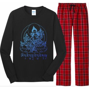 Buddha Green Tara Tra Tibetan Buddhism Vajrayana Meaningful Gift Long Sleeve Pajama Set