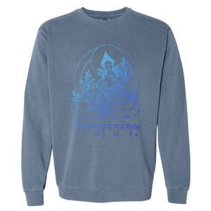 Buddha Green Tara Tra Tibetan Buddhism Vajrayana Meaningful Gift Garment-Dyed Sweatshirt