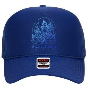 Buddha Green Tara Tra Tibetan Buddhism Vajrayana Meaningful Gift High Crown Mesh Back Trucker Hat