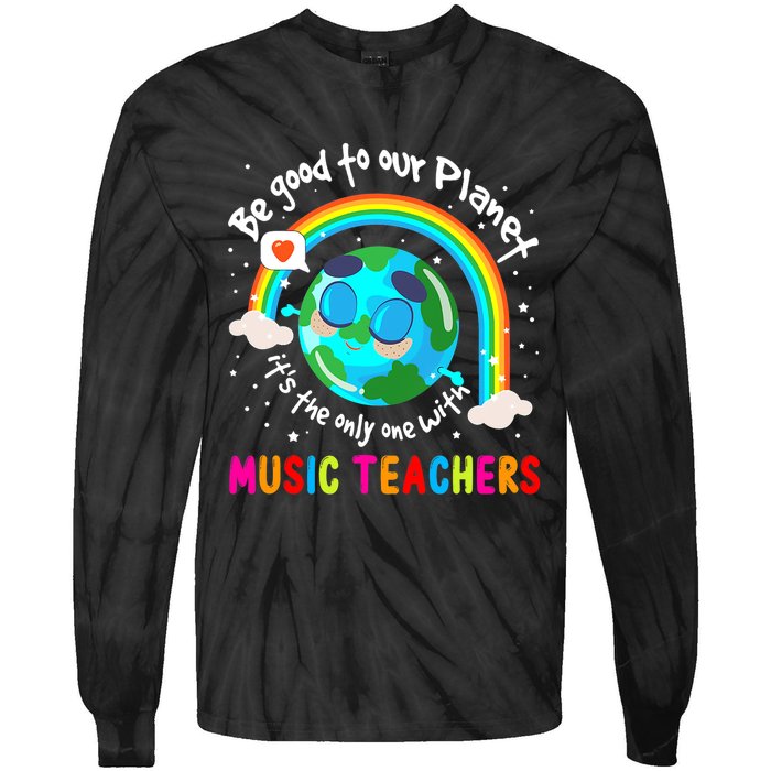 Be Good To Our Planet With Music Earth Day Tie-Dye Long Sleeve Shirt