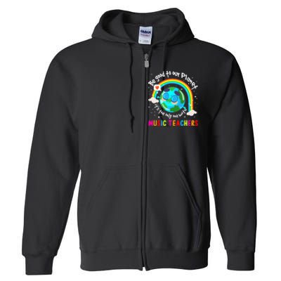 Be Good To Our Planet With Music Earth Day Full Zip Hoodie