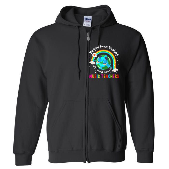 Be Good To Our Planet With Music Earth Day Full Zip Hoodie